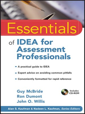 cover image of Essentials of IDEA for Assessment Professionals